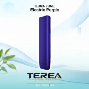 Compact all-in-one IQOS ILUMA i ONE device in Electric Purple for consecutive TEREA stick sessions.