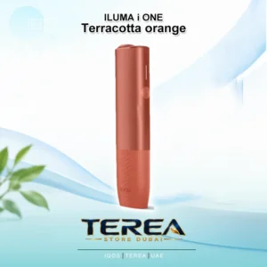 Portable IQOS ILUMA i ONE integrated device in Terracotta Orange colorway.