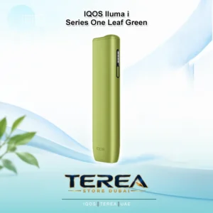 IQOS ILUMA i ONE induction heated tobacco device in subtle Leaf Green color.