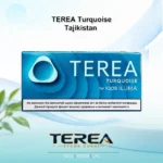 TEREA Turquoise Tajikistan pack delivering crisp cooling menthol and subtle zesty herbal notes for IQOS ILUMA