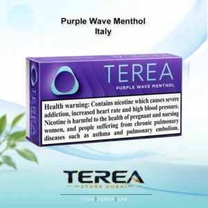 TEREA Purple Wave Menthol Italy pack with aromatic wild berry essence and crisp cooling menthol for IQOS ILUMA