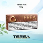 TEREA Teak Italy pack featuring rounded roasted tobacco infused with warm nutty and creamy oakwood notes for IQOS ILUMA