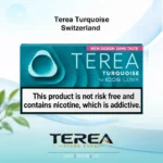 TEREA Turquoise Switzerland pack delivering crisp minty zest and light cooling menthol for IQOS ILUMA