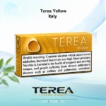 TEREA Yellow Italy pack offering a mild aromatic tobacco base accented with gentle citrus and herbal zests for IQOS ILUMA