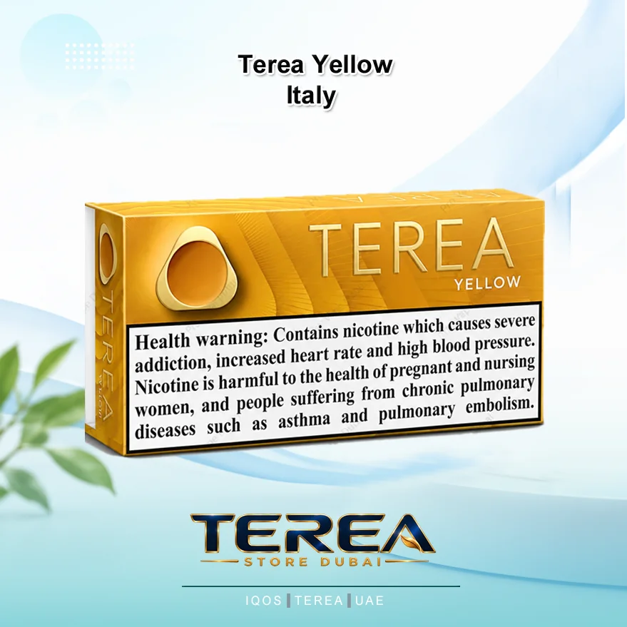 Terea Yellow Italy TEREA Yellow Italy pack offering a mild aromatic tobacco base accented with gentle citrus and herbal zests for IQOS ILUMA